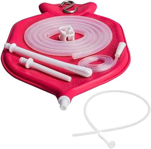 HealthAndYoga™ NaturoFlo Kit de bolsas de enema (2 cuartos de galón) con puntas de colon de PVC extra - Juego de 10 (12 FR)