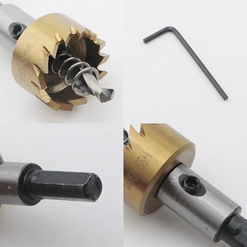 Miniatura 4 de Juego de 8 piezas de sierra de agujero, juego de sierra de taladro HSS para madera, metal, acero inoxidable, aleación de aluminio, laminados de