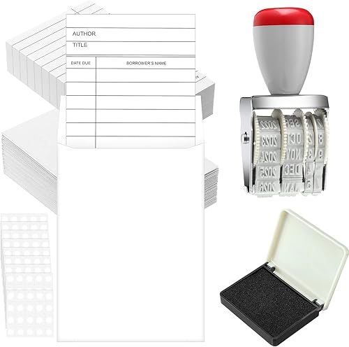 Juego de 202 bolsillos para biblioteca y tarjetas de biblioteca kit de biblioteca personal para amantes de los libros incluye 100 tarjetas de disponible en Yaxa Costa Rica