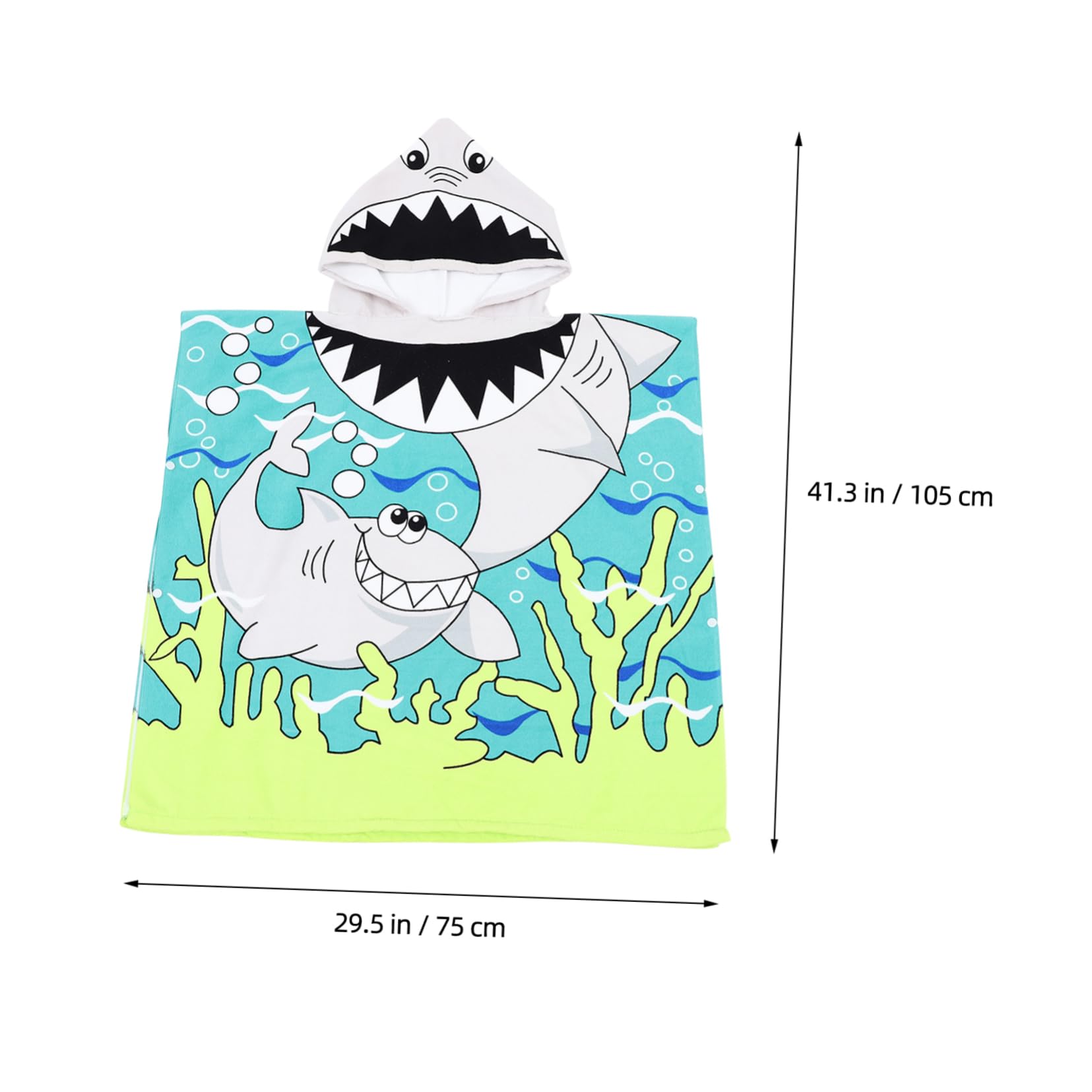 SHOWERORO 3pièces Serviette De Bain Garçon Fille à Capuche Respirant avec Motif Cartoon Peignoir De Bain Super Absorbant pour Garçon Fille Douceur Et Confort Garantis