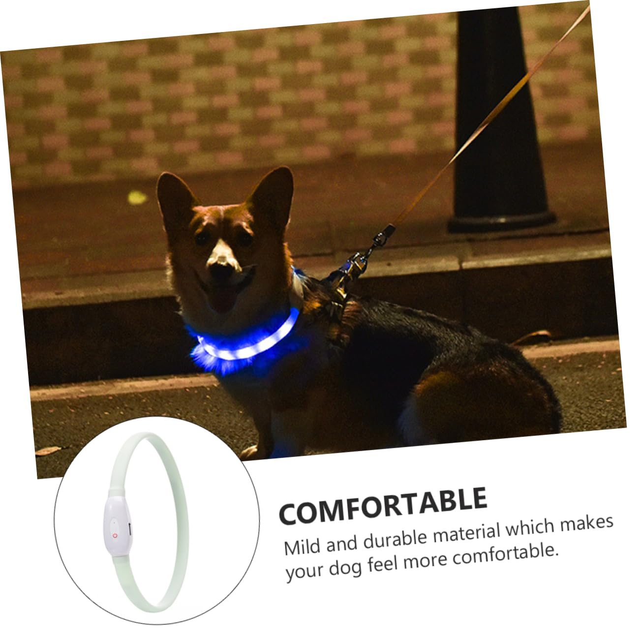 INOOMP 2juegos Collar Led para USB y para Seguridad Nocturna Collar Luminiscente para
