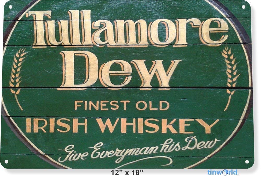 Dogt Green Tin Sign Tullamore Dew Irish Whiskey Brew Beer Liquor Bar Pub Vintage Tin Sign 7.8 * 11.8 Inch(L * W)