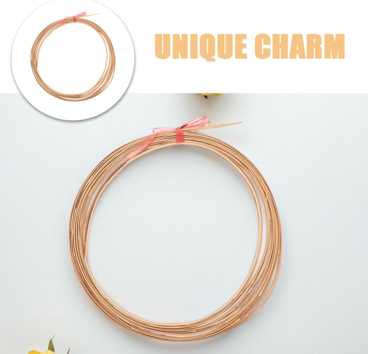 TEHAUX 2pcs Handmade Weaving Strips for DIY Craft Basket Making and Home Decor Projects Natural Color Crafting Supplies for Furniture Repair