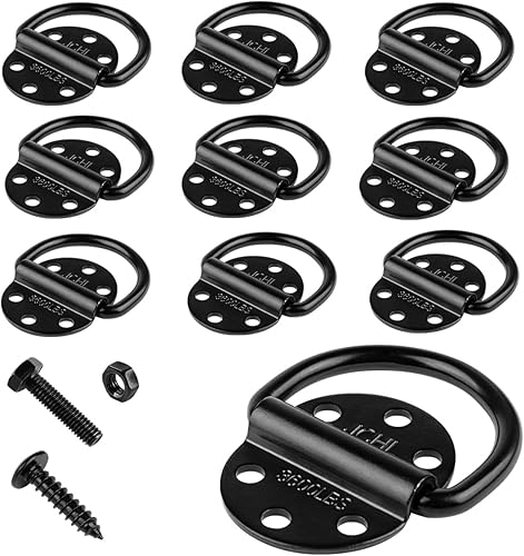 Vista 11 de Anclajes de Anillos en D de Acero Resistente de 3600 Libras de Capacidad para Cargas en Remolques, Camiones, Caravanas, Furgonetas, ATV, SUV