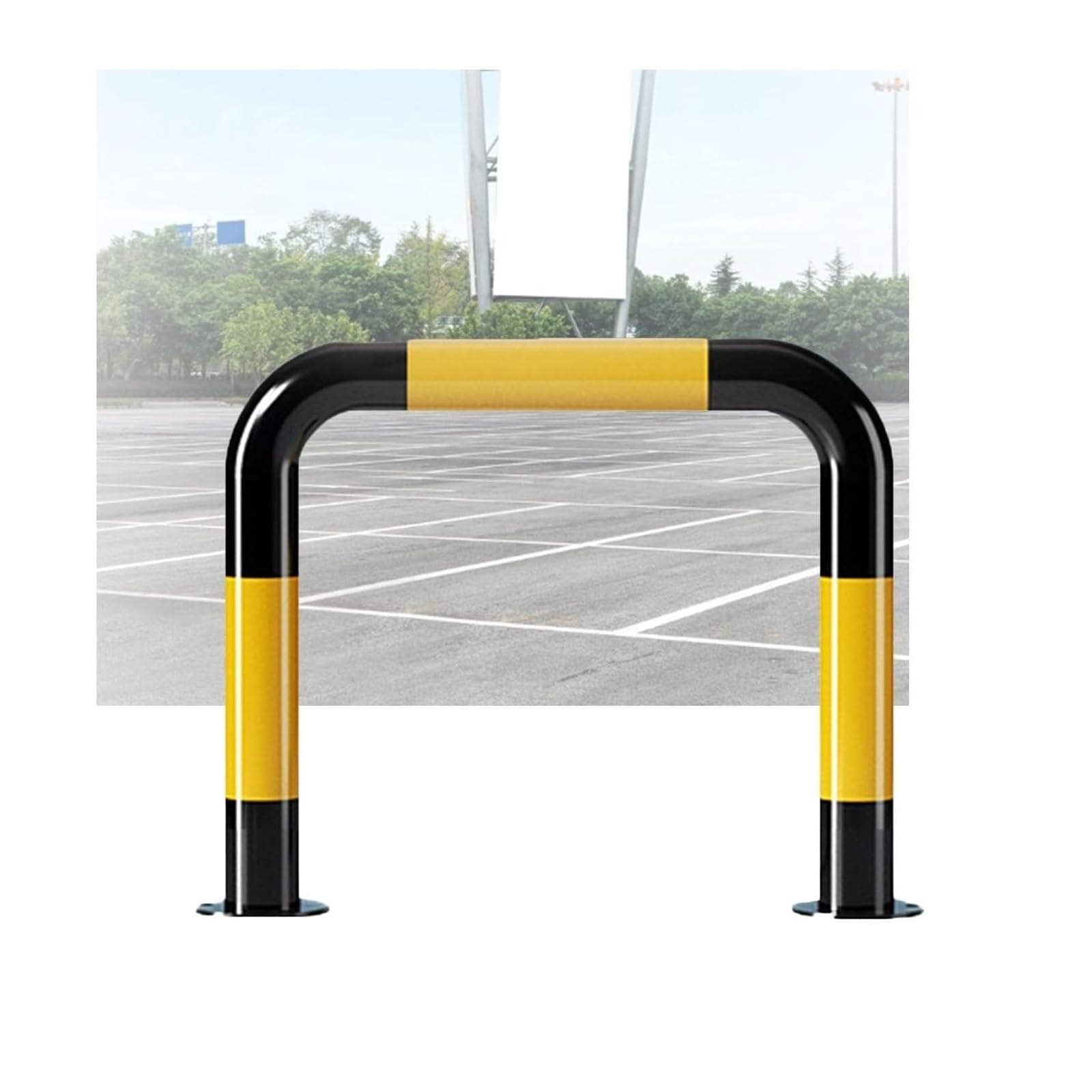 CWCQGH U Shape Security Bollards Parking Space Car Blocker For Driveway (60x50cm)