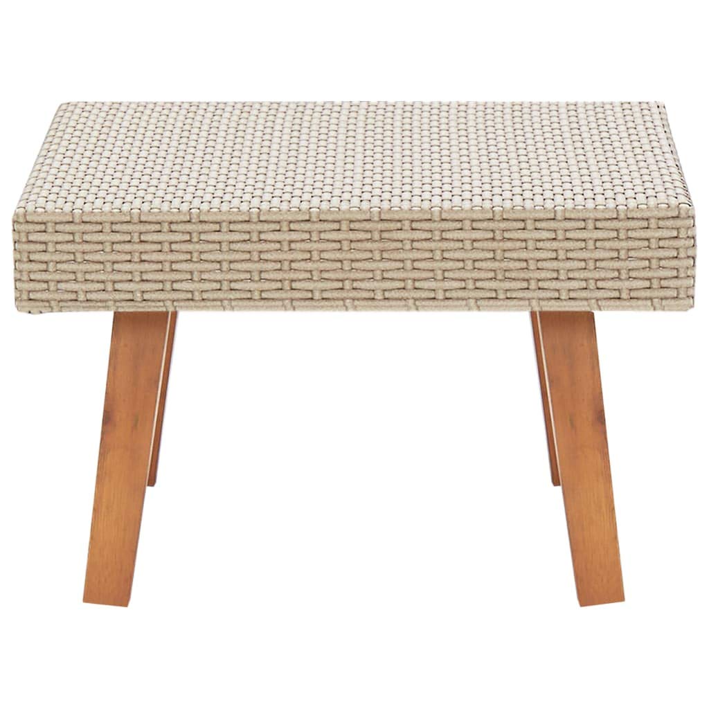 vidaXL Tavolino da Giardino in Polyrattan Beige