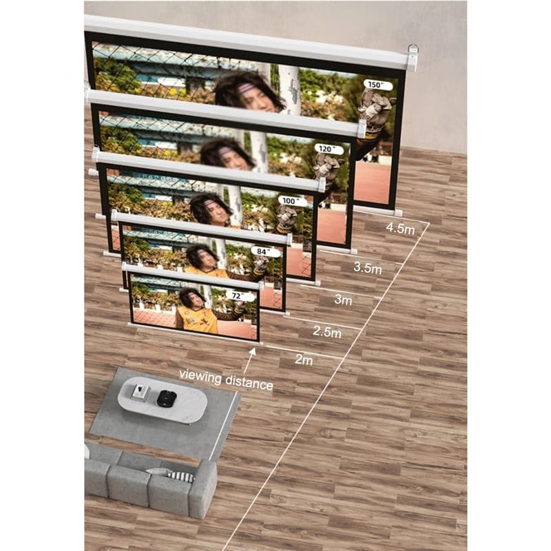 Pantalla manual para proyector 84 pulgadas 16:9 con autolocking miniatura 7
