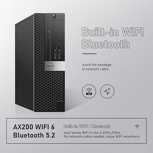 Miniatura 3 de Dell Optiplex 7050 SFF - Escritorio de factor de forma pequeño con tarjeta gráfica R5 430 para juegos y negocios, Quad Core i5-6500 3.6GHz, 16 GB de