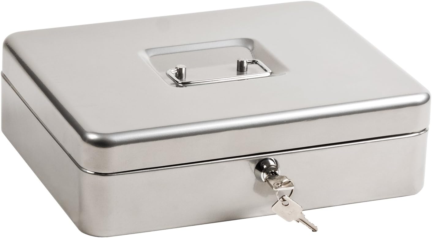 1 ProfiOffice Geldkassette aus Stahl | abschließbar | Münzgeld-Einsatz ...