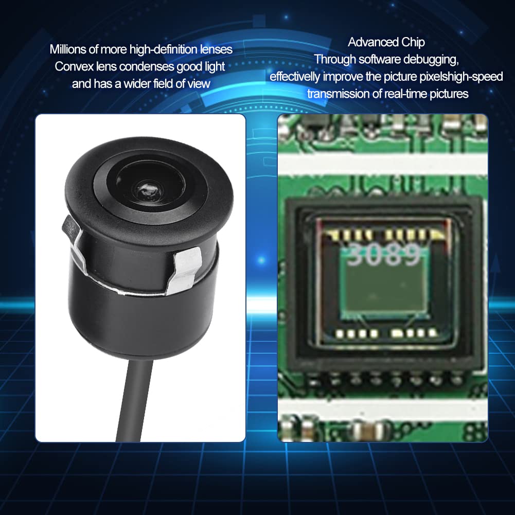 Mini Telecamera Cablata CCD Grandangolare 170° - Visione Notturna IR, Impermeabile IP68, Per Auto, Camper O Videosorveglianza, 500 TVL, Obiettivo 1,8 Mm