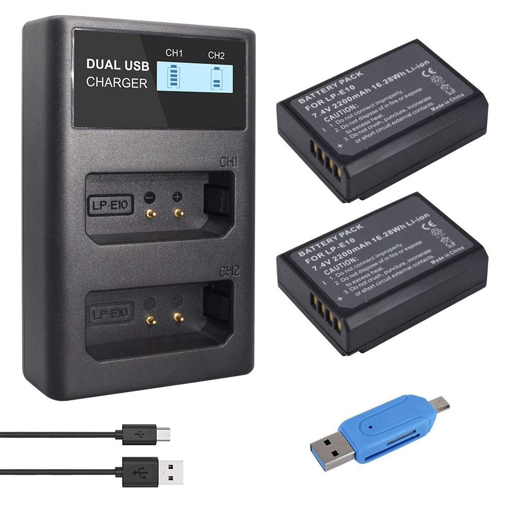 Acquista PALO 1pc 2200mAh LP-E10 LP E10 LPE10 fotocamera digitale batteria per Canon 1100D 1200D 1300D Rebel T3 T5 T6 KISS X50 X70 X80 batteria in Italia a partire da 6.26