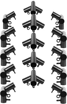 Aoneky 10 Leg High Peak Canopy Top Kit 15 Pcs 120 Degree Corner Connectors, Fits 1" EMT 1" Galvanized Pipe 1-3/8" Fence Top Rail, Frame Fittings for Carport Greenhouse Gazebo Patio Cover