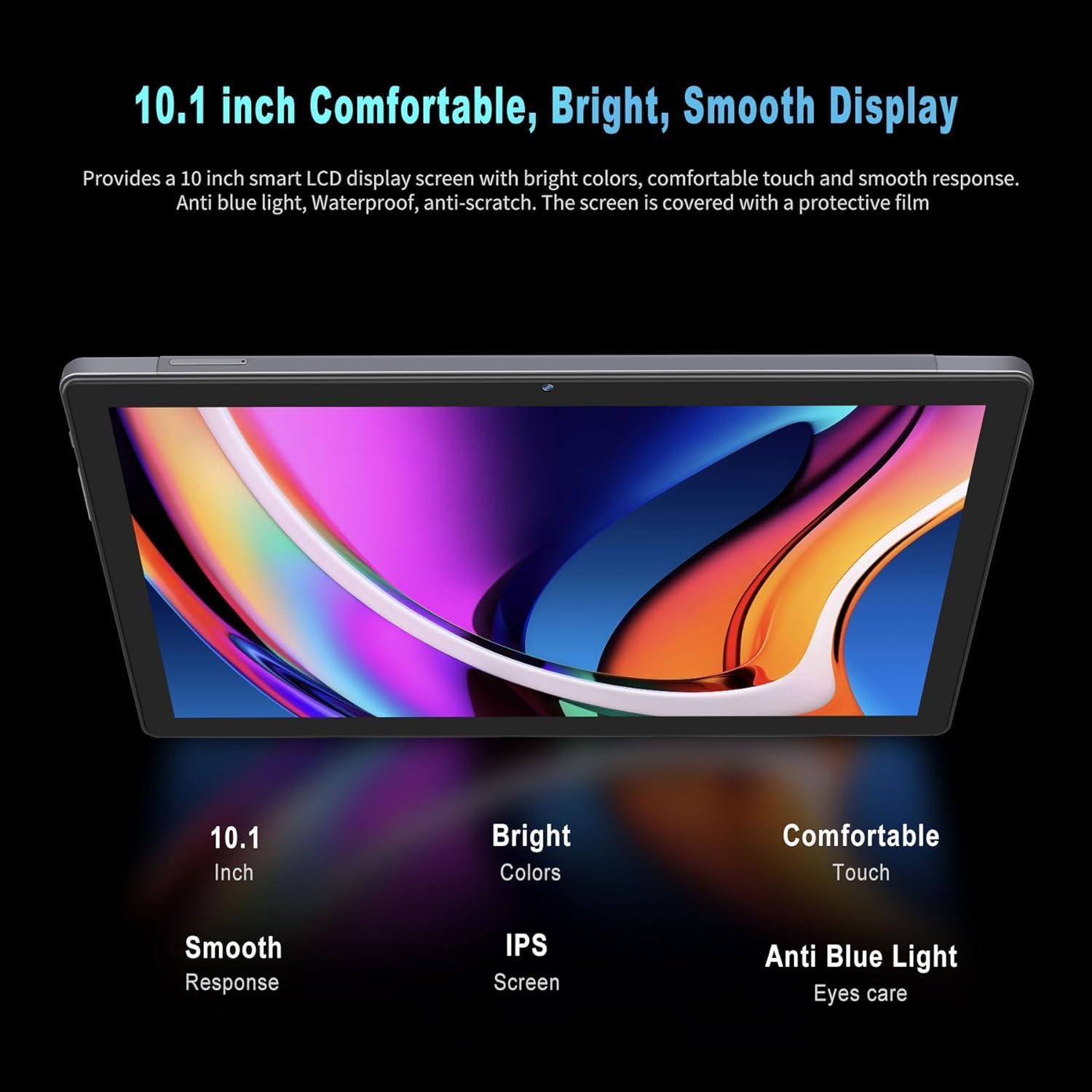 JUSYEA Tablet 10 inch Android, 128GB ROM Octa-Core (2TB TF) | WiFi 5G | FHD | BT5.0 | GPS | 8000mAh | 8+5MP | Metal Body, Tablet with Keyboard, Mouse-Light Grey image 3