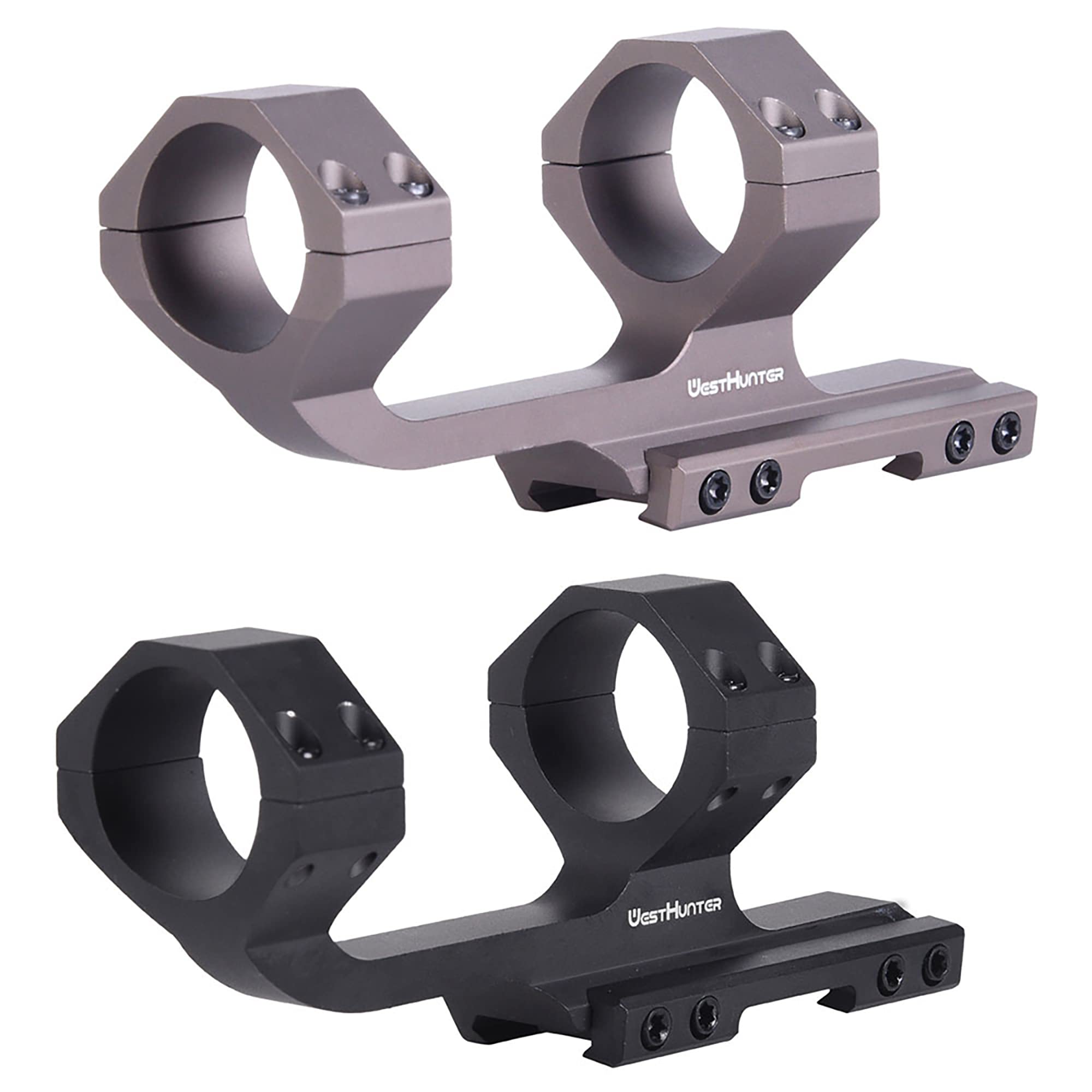 Montaggio per Cannocchiali da Fucile WestHunter Optics con Offset Cantilever Picatinny da 21 mm, Adatto a Tubi da 30mm | Altezza al Centro di 40 mm