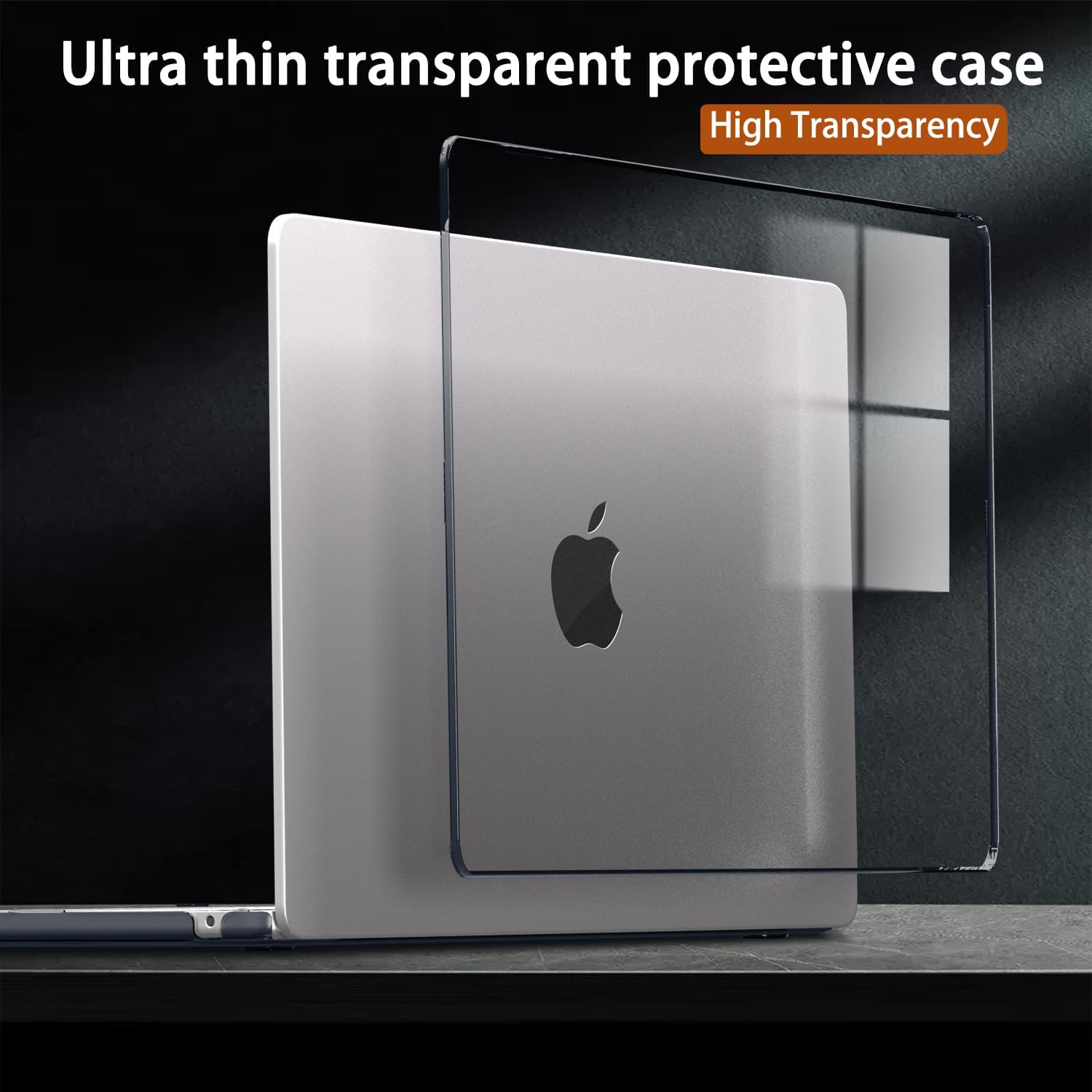 CISSOOK for MacBook Air 13.6 inch Case M3 M2 2022 2023 2024 2025 Release Model A3113 A2681, Ultra Thin Armor Super Crystal Clear Plastic Hard Shell for MacBook Air 13 inch M2 M3 - Crystal Black