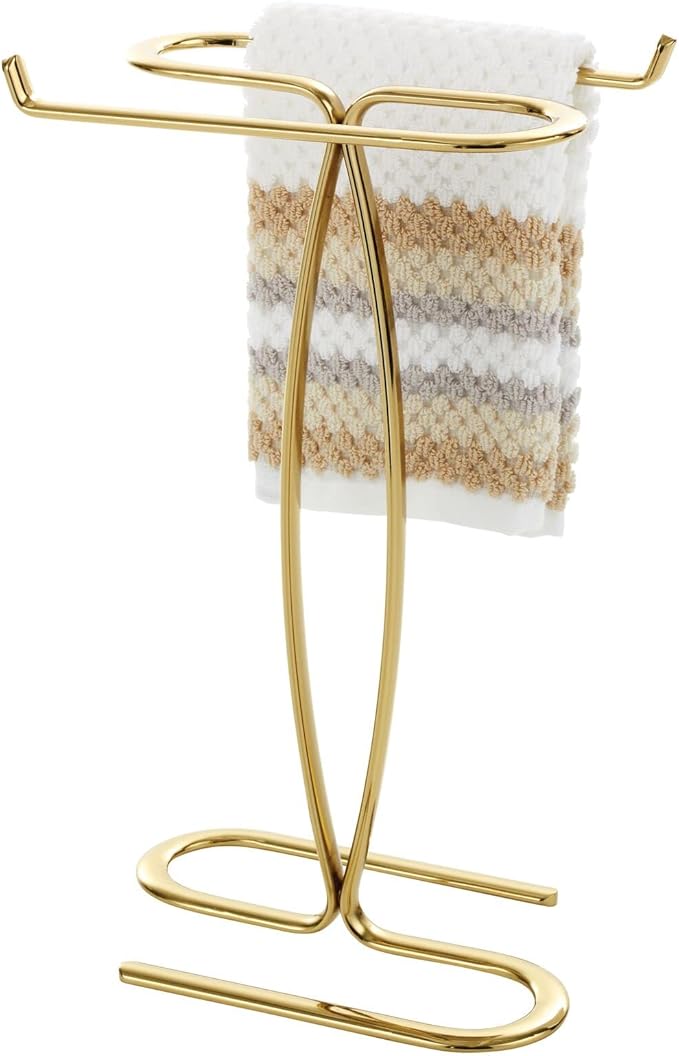 mDesign Decorative Modern Metal Fingertip, Hand Towel