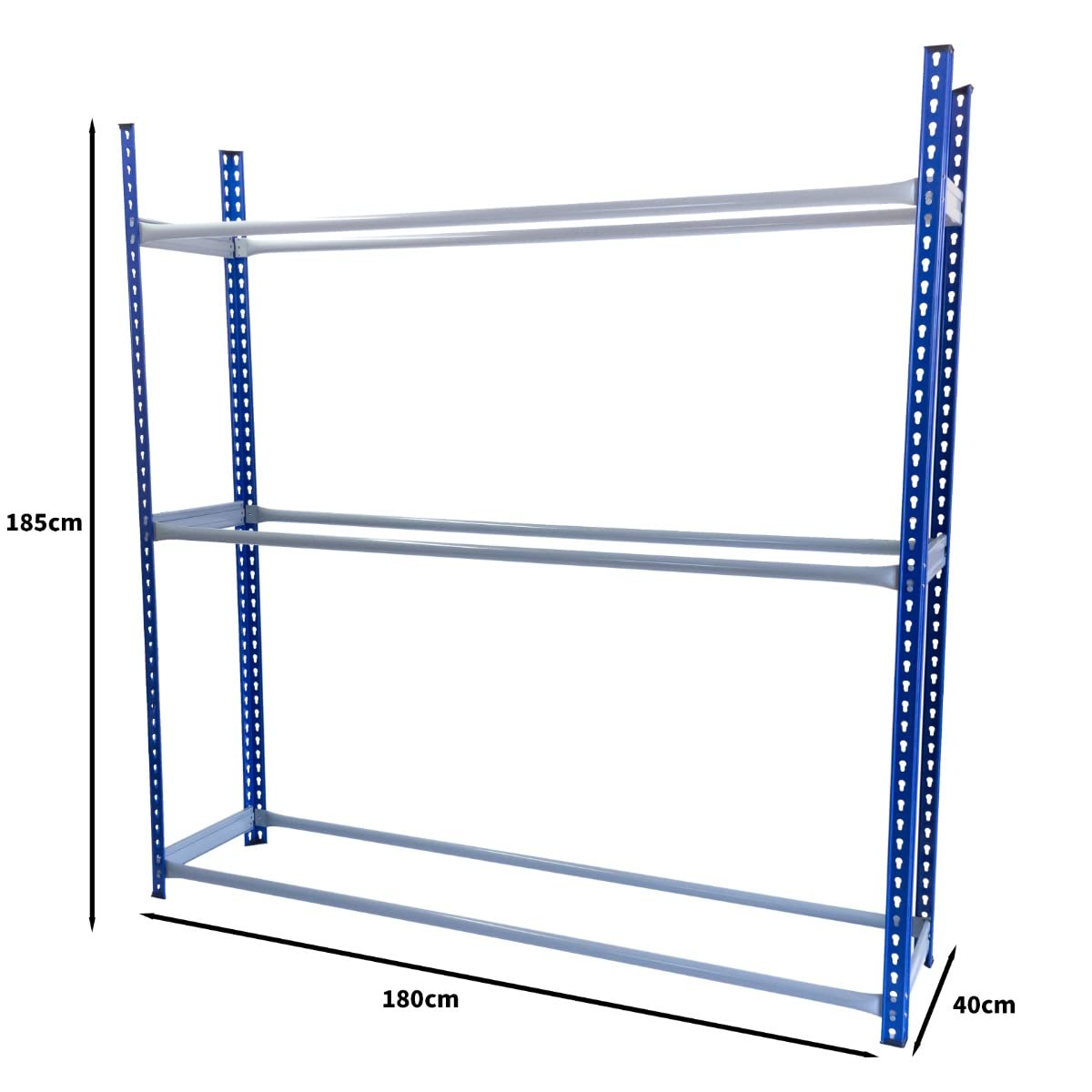 Regał do opon Magazyn kół bez śrub stalowa półka 450 kg pojemność 3-poziomowy stojak 24 opony ciężki garaż warsztat mechaniczny 185 cm x 180 cm x 40 cm BEZPŁATNY gumowy młotek i 2 złącza wnękowe