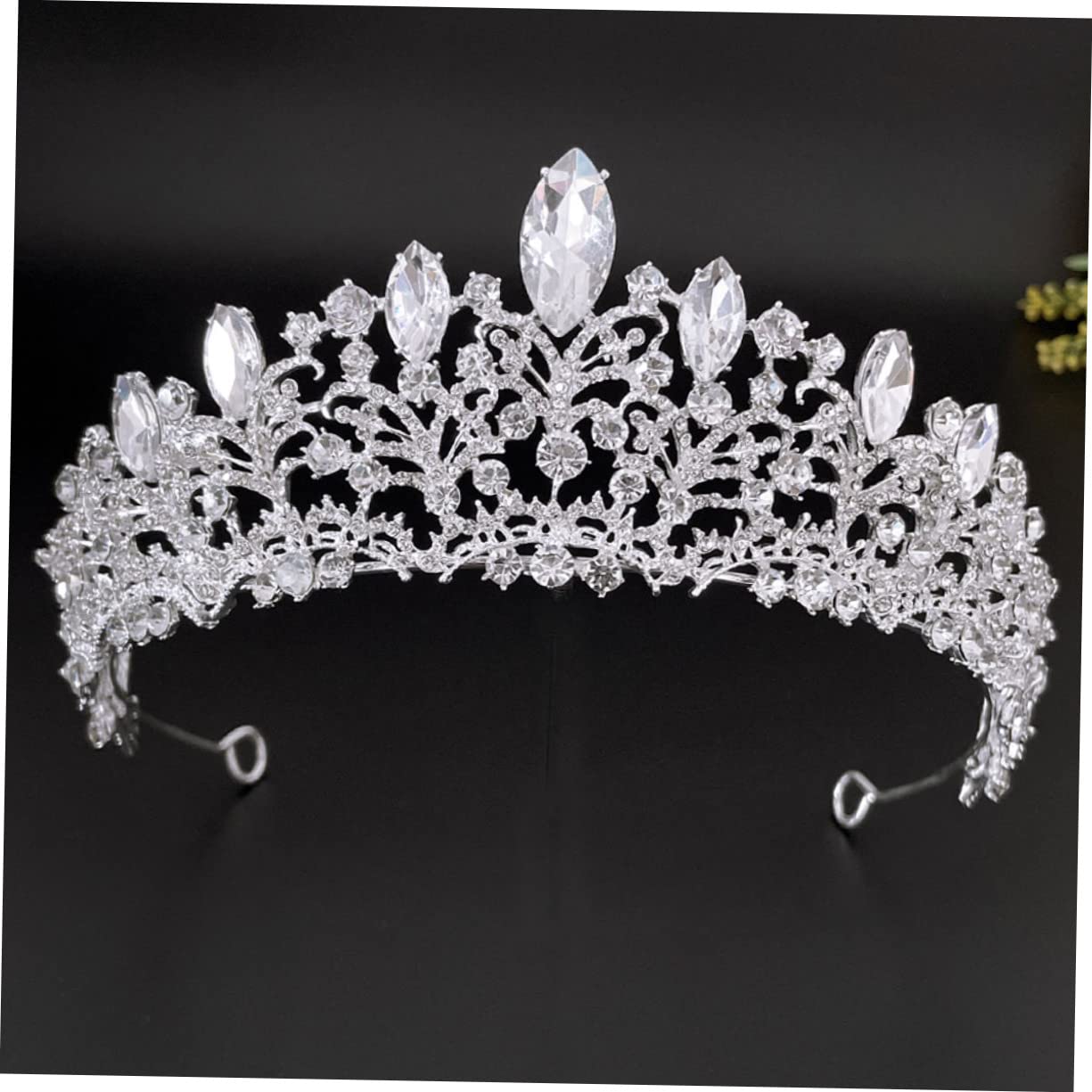 minkissy 3 Tocados De Novia Hechos A Mano Con Elementos De Diamantes De Imitación Delicados Tocados Para Mujeres Y Niñas.