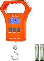 Vista 9 de HEETA Báscula de pescado, báscula digital portátil de pesca colgante de 110 libras / 110.2 lbs con pantalla LCD retroiluminada, báscula de equipaje