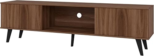 Manhattan Comfort Doyers Mid-Century - Soporte moderno para sala de estar, 70.87 pulgadas de ancho, marrón nuez