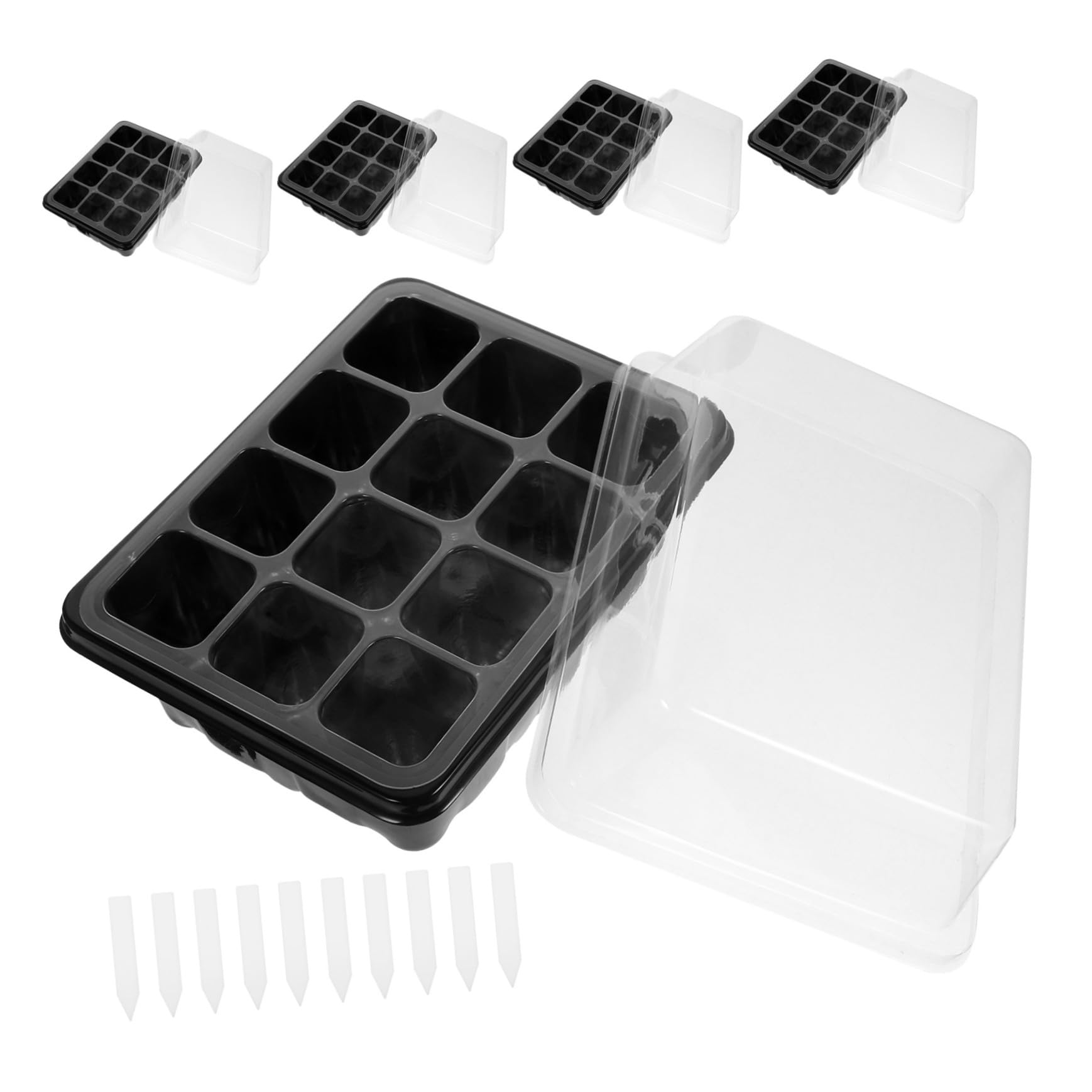 YARNOW 4 Juegos Caja De Plántulas Planta Semillas Kits De Cultivo De Micro Verduras Bandejas De Cultivo De Invernadero Bandeja De Siembra Bandeja De Maceta Bandeja De Germinación Inicio