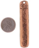 Vista 2 de TheBeadChest - Colgante de cobre Om Mani Padme Hum (2.283x0.787 in)