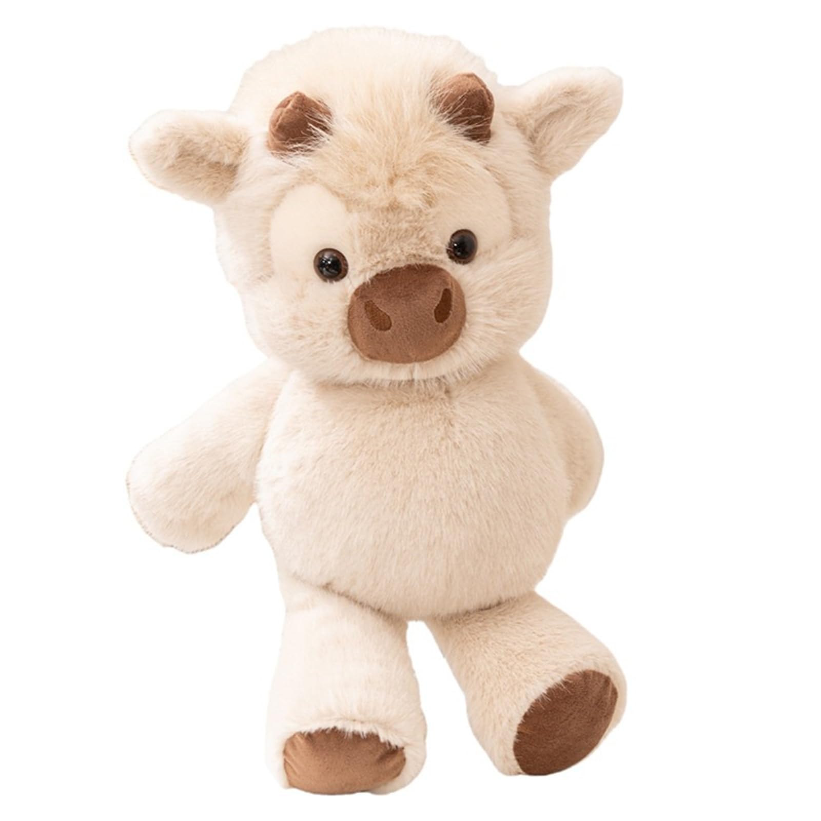 GETBSTOOP Highland Cow Soft Plush Toy, Adorable Furry Running Cow Stuffed Animal for Stress Relief & Emotional Support, Highland Cattle Wild Boar Plush Toy for Adults Kids Home Office Decor