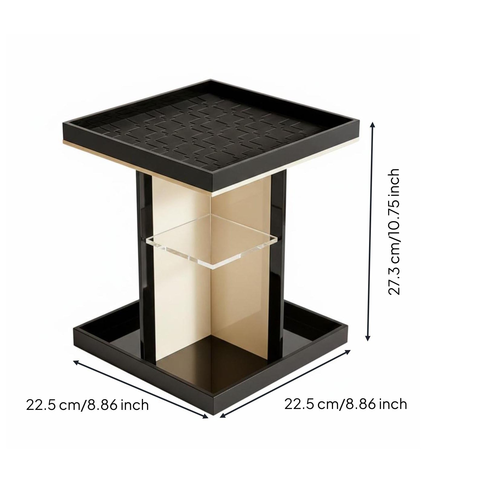 Bandeja Giratoria Acrílica Organizador Maquillaje Cosméticos Perfumes Accesorios Acrílico Grueso con Estabilidad para la Encimera Adecuada para, Model B 3-Drawer