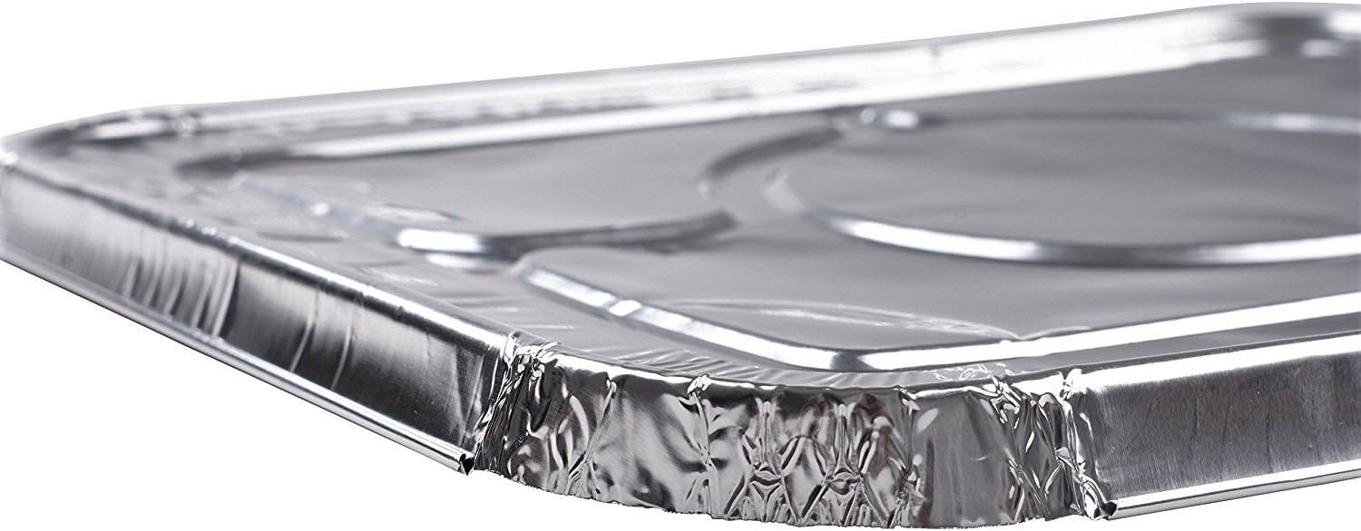 Mr. Miracle Aluminum Lids for Half Size 9x13 Foil Steam Pans. Pack of 30