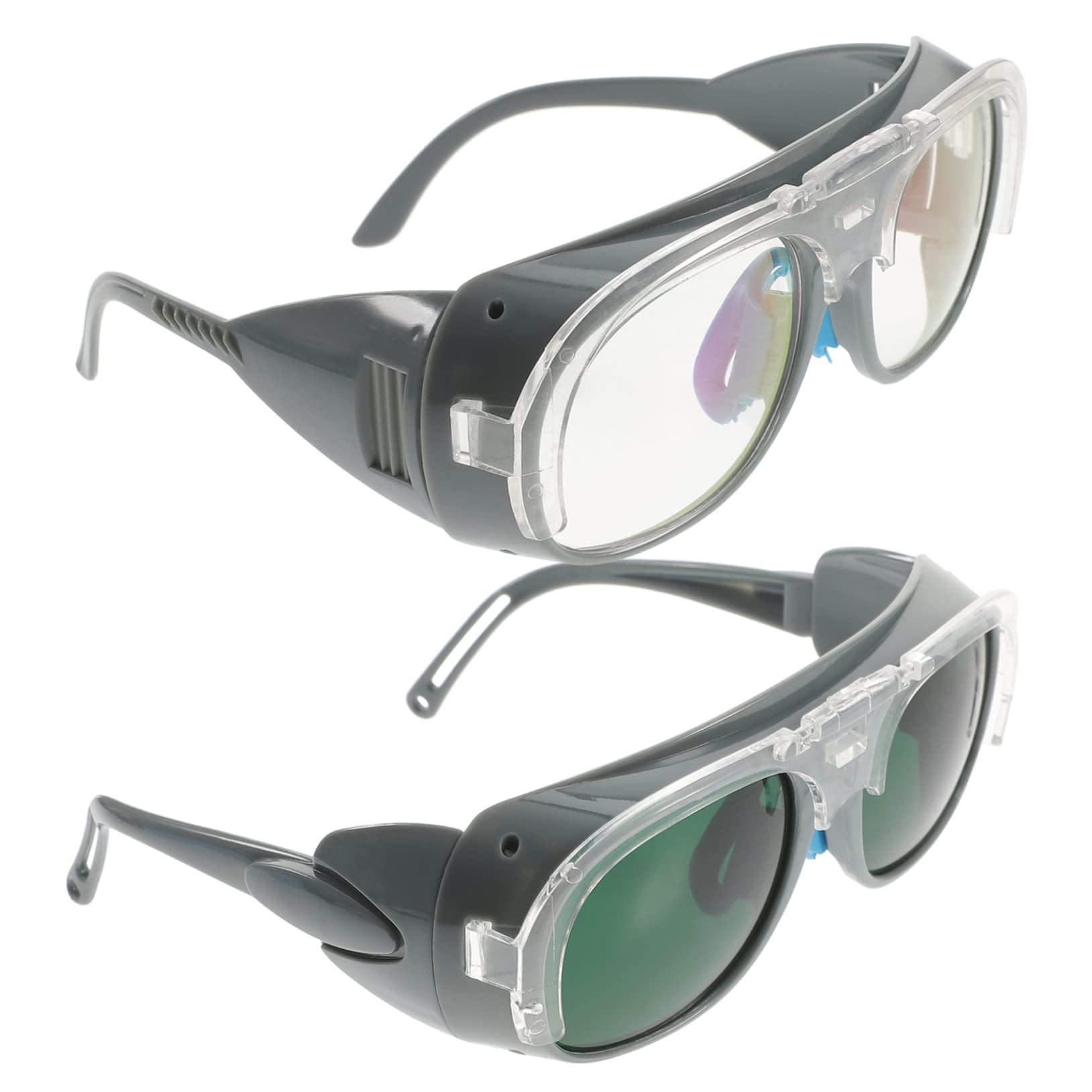 VINTORKY 2pcs Professional Welding Goggles Men Safety Glasses Auto Darkening Goggles for Welding Eye Protectors - Tinted Safety Glasses