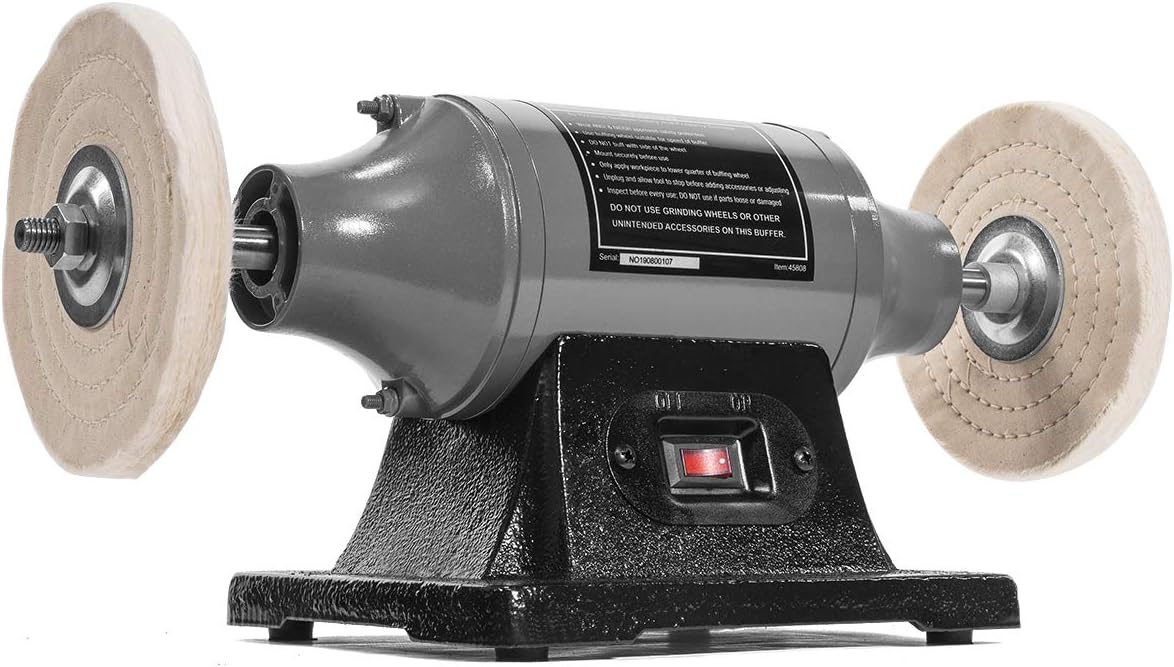 XtremepowerUS 6-Inch Electric Polisher Benchtop Buffer Grinder Motor Polishing Grinder Machine Dual Buffer
