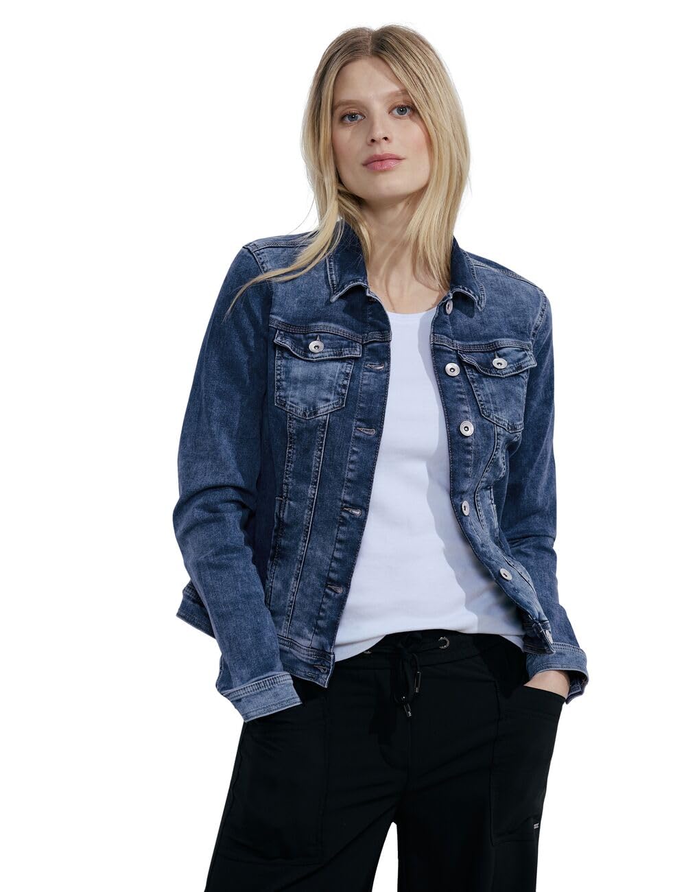 zero Giacca di jeans - blue denim/blu