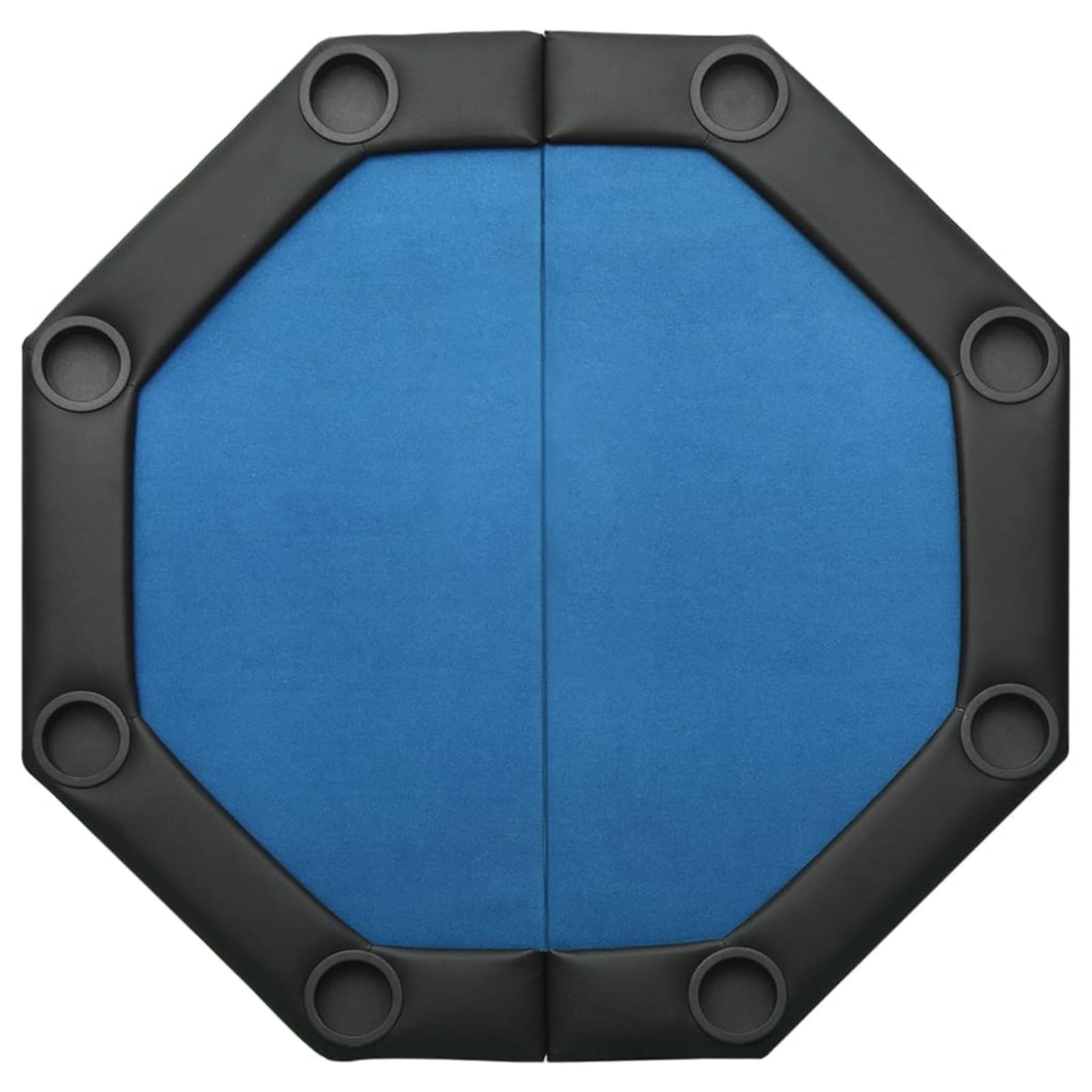 ZEYUAN Pokertisch Klappbar 8 Spieler Blau 108x108x75 cm, Poker Table, Spieltisch, Blackjack, Poker Tisch, Roulette Tisch, Deko Casino Poker