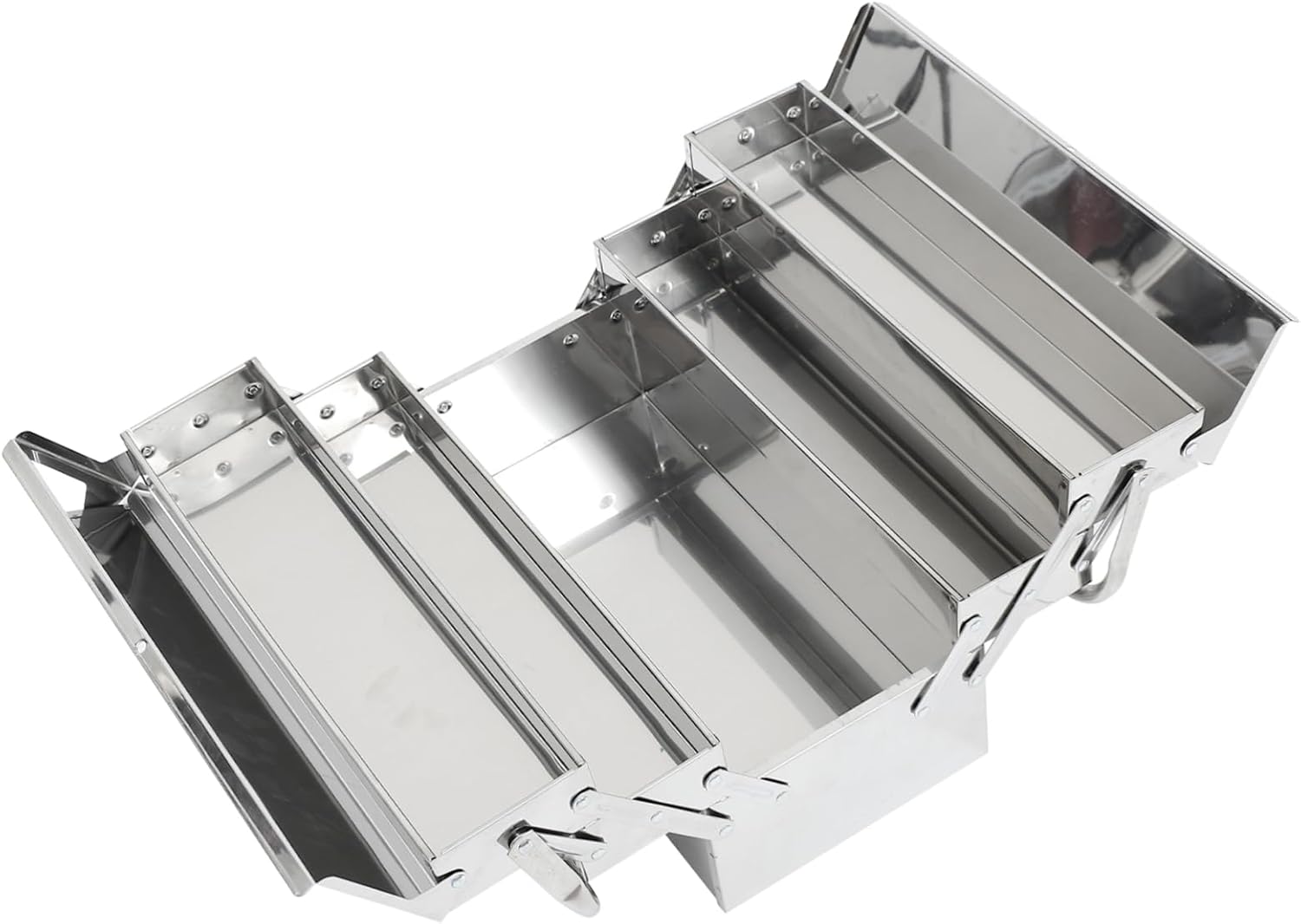 1pc Stainless Steel Folding Tool Box Case for Household Tools Portable and Practical Organizer for Easy Access and Maintenance