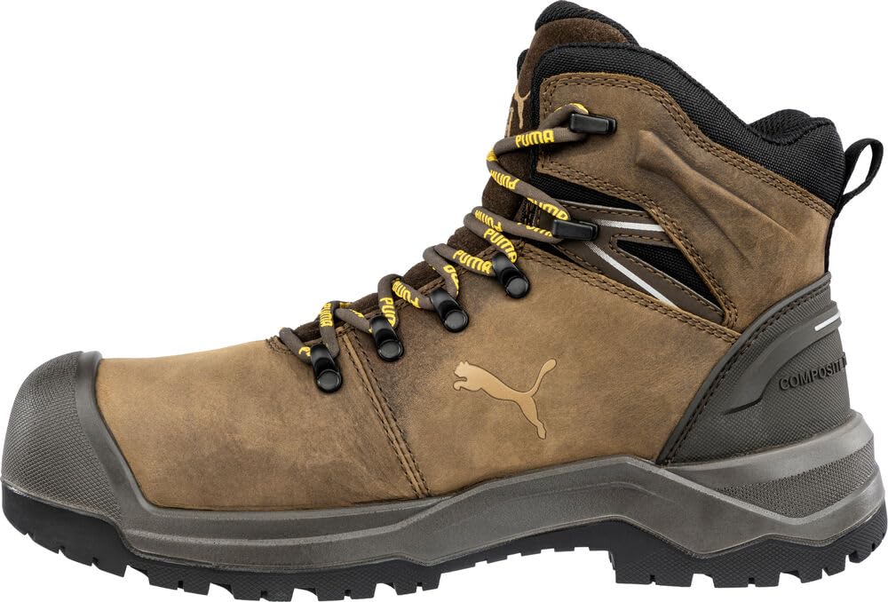 PUMA Safety - Botas de trabajo de hierro para hombre, punta compuesta, antideslizantes, impermeables, EH
