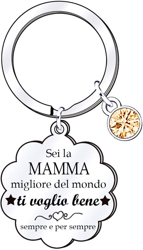 Portachiavi Personalizzato Per Mamma Con Frase "Di Mamma Ce N'è Una..." – Regalo Originale In Acciaio Per Festa Della Mamma O Compleanno