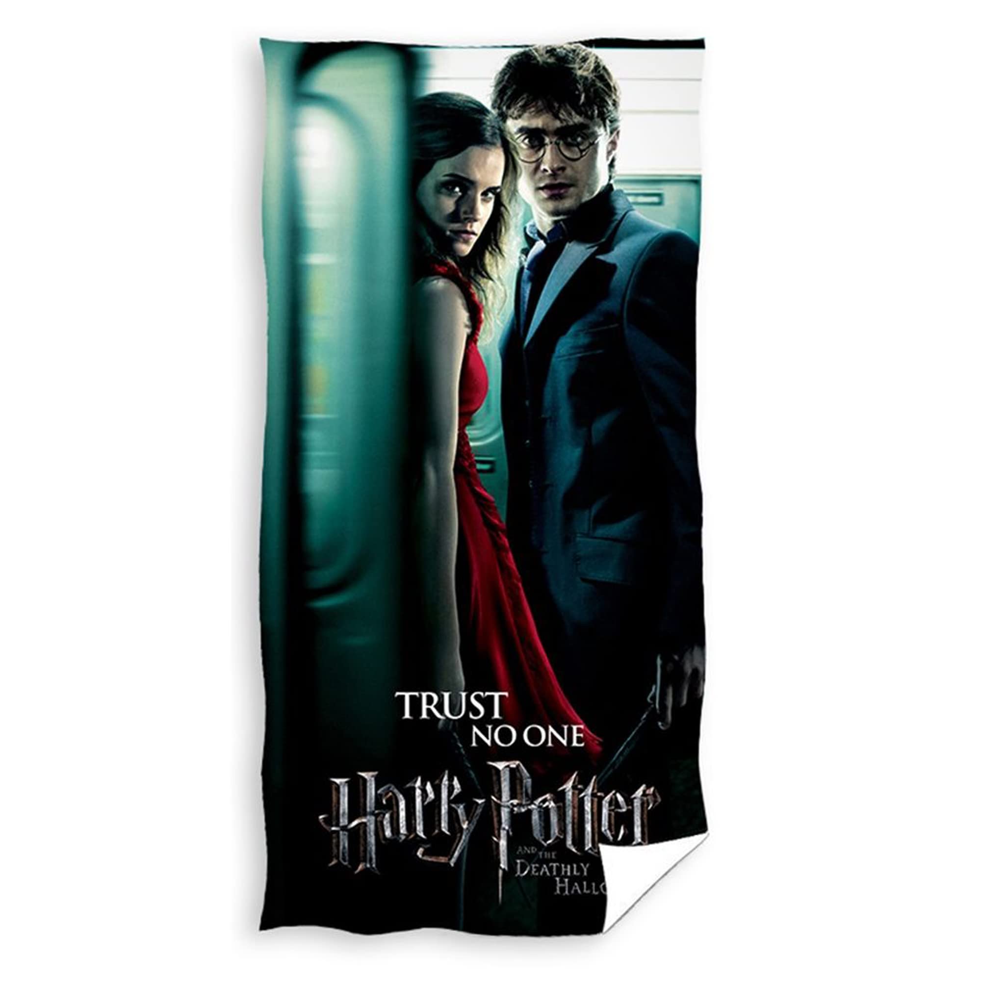 BERONAGE Harry Potter Badetuch – 75x150 Cm, Velours, Hogwarts-Häuser, Strandtuch & Saunatuch