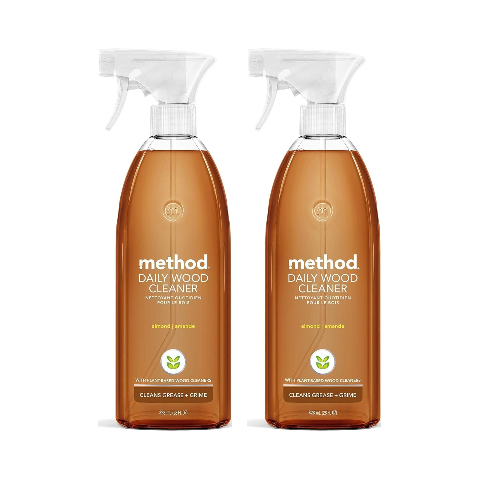 Method Wood 28oz Method Wood For Good Daily Clean Almond 28 Fl Oz 2Pc Brown