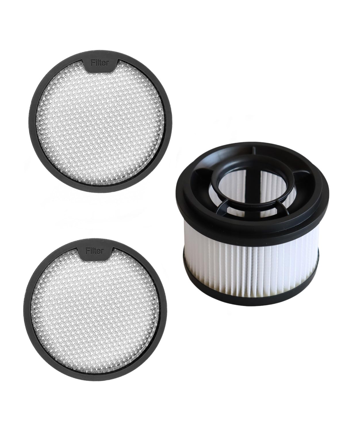 Miloidea 3 Pack Replacement Filter Kit for Dreame T10 T20 T30 Vacuum Cleaner for XIAOMI G9 G10, Washable & Reusable Vacuum Cleaner Filters Accessories -1*Center Filter + 2*Pre-Filter)