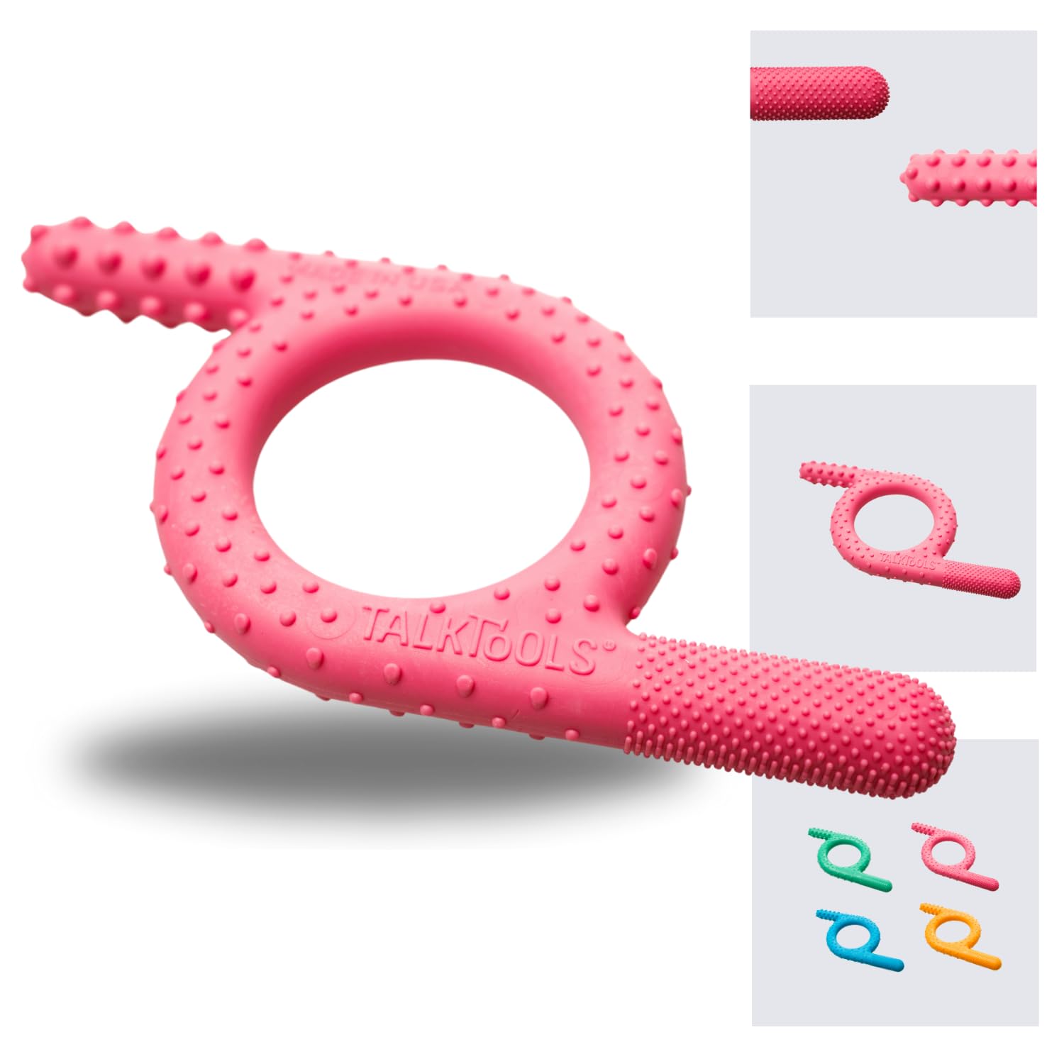 TalkTools Baby Chewy | Oral Motor Sensory Tool for Kids and Toddlers | Therapy Tools to Improve Chewing and Biting (Bumps, Pink)
