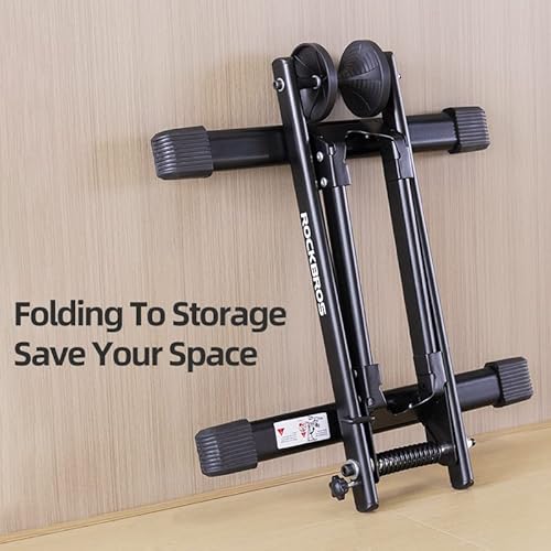 Rockbros Foldable Bike Stand Floor Bike Parking Stand Bike Holder Bicycle Rack For 20"-29" Mountain Road Indoor Outdoor Garage Storage #TOP3