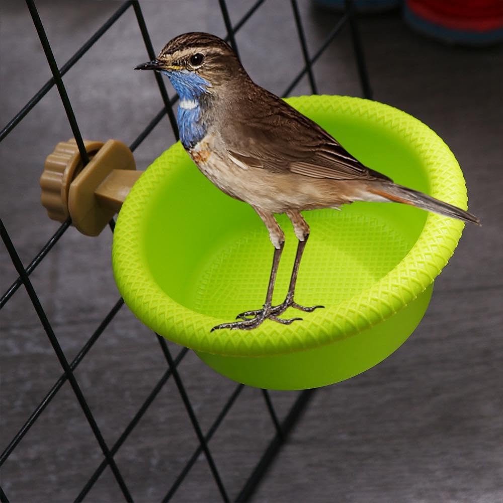 Kopida Multi-Function Bird Bath for Cage, Universal Style Small Tub Bowl for Hang Inside Cage Birdbath Shower for Parrot/Parakeets/Cockatiels/Canary/Budgerigar (4.7") - image 5