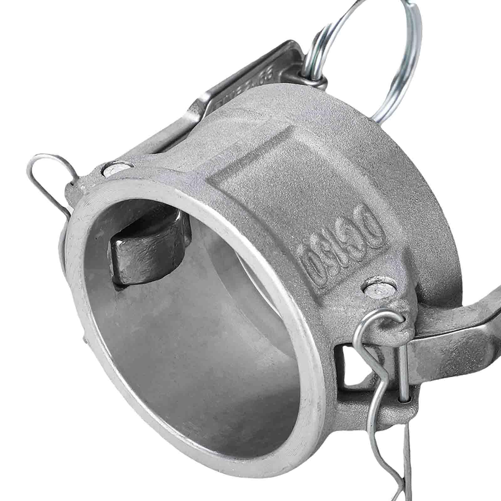 Acoplamientos Camlock tipo DC de 1 1/2 pulgadas, tapa antipolvo de aluminio, accesorios de manguera de ranura de leva (tipo CC 1.5 pulgadas)