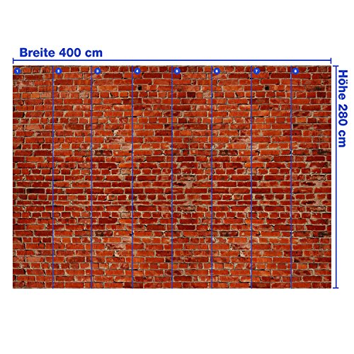 Wandmotiv24 Carta da Parati Clinker Rosso Mattone