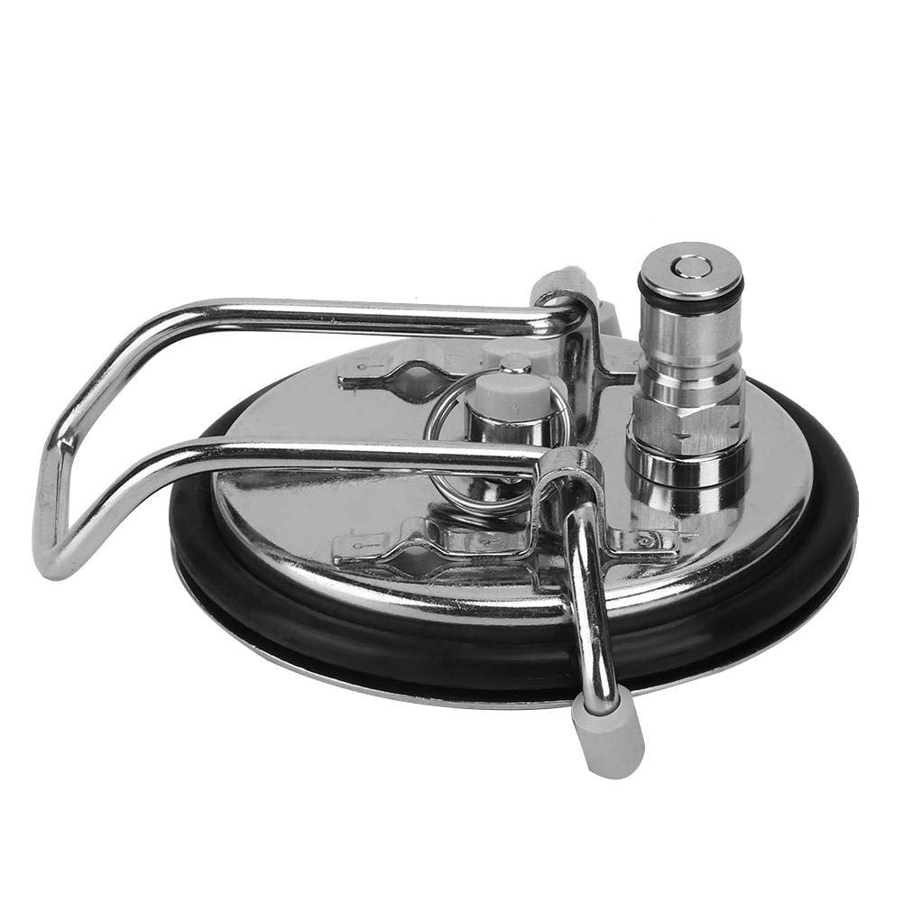 Homebrew Carbonation Keg Lid With 0.5 Micron Stone - Replacement Lid For Force Carbonating Beer, Soda