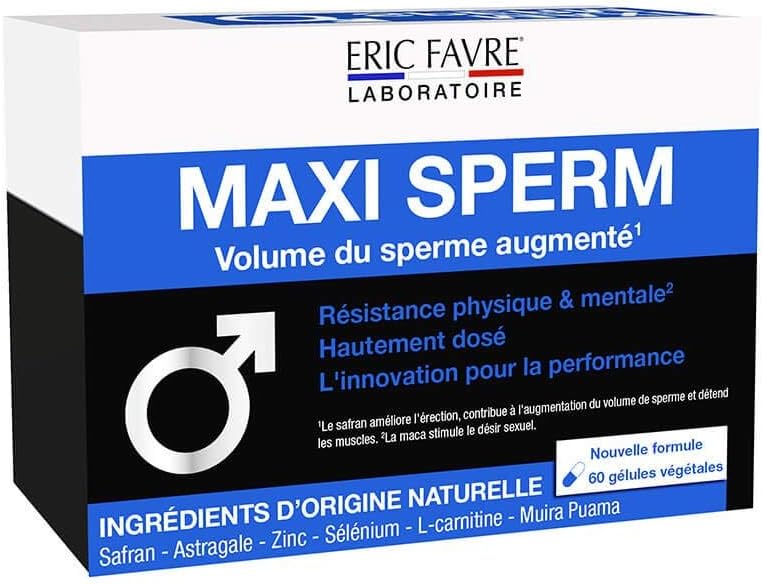 MAXI SPERM Complément Alimentaire Hautement Dosé, Améliore Désir, Erection, Volume de