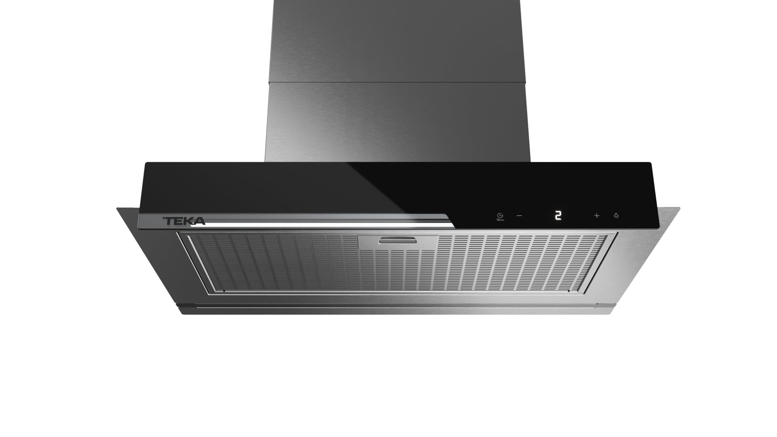 TEKA Campana Extractora Integrada con Motor EcoPower, 3 Velocidades + 1 Intensiva, Iluminación LED, Visera Slim, Filtros Metálicos, Clase Energética A+, Compatible con recirculación, GFI 67350 EOS SS