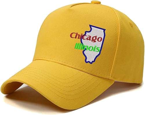 Miniatura 7 de Chicago lllinois Gorras De Béisbol Bordadas Personalizadas Sombrero Deportes A Aire Libre