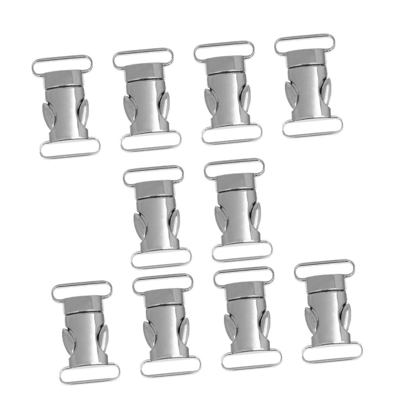 NUOBESTY 20 Piezas Correas Con Hebillas Hebilla Mm De Metal Para Cordón Clips Laterales De Metal Para Mochila s De Cuello Cinturones Para Hombres Con De