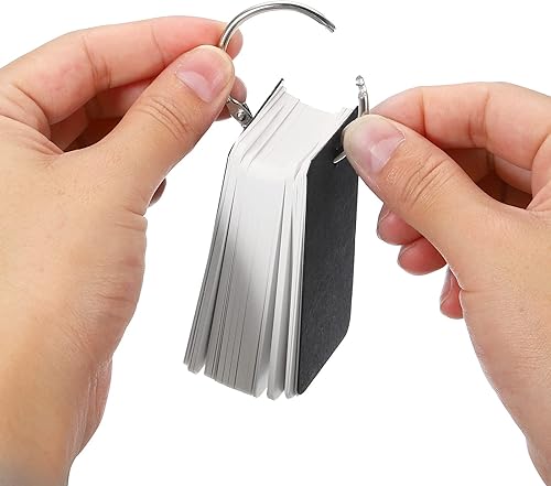 Miniatura 4 de PATIKIL Tarjetas de índice en blanco con anillo, 1000 tarjetas flash en blanco de 2.8 x 1.6 pulgadas, cartulina de notas de estudio para aprendizaje